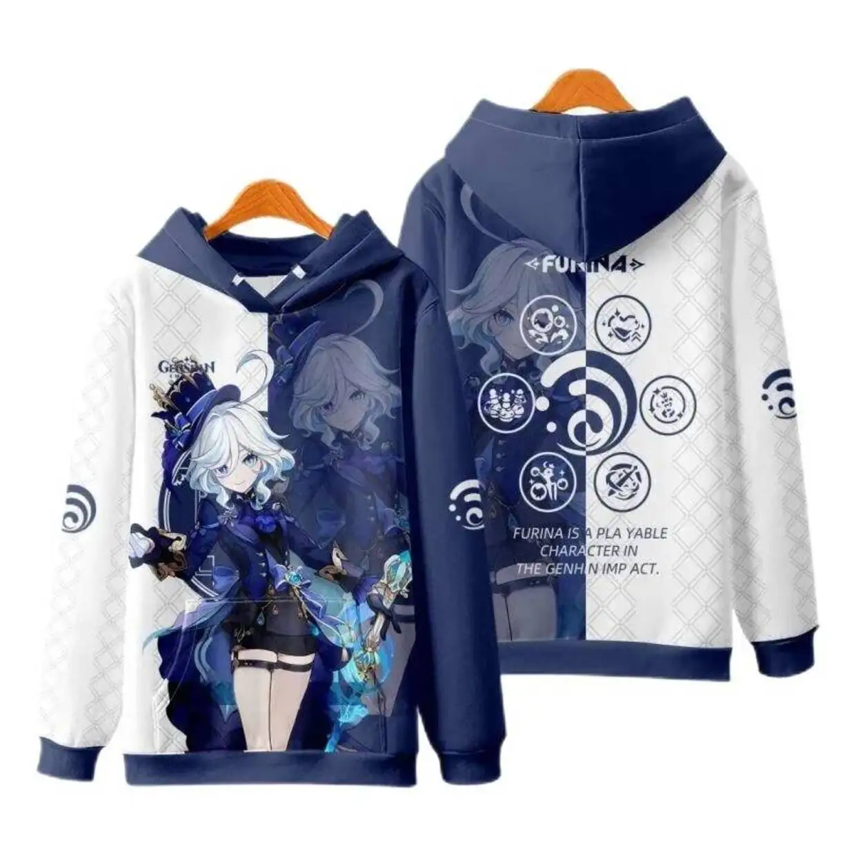 Anime Genshin Impact Furina Acg Cosplay Hoodie Costume 3D Print Sweatshirts Jacket Coat Pullover Sportwear Streetwear Tops
Anime Genshin Impact Furina Acg Cosplay Hoodie Costume 3D Print Sweatshirts Jacket Coat Pullover Sportwear Streetwear Tops