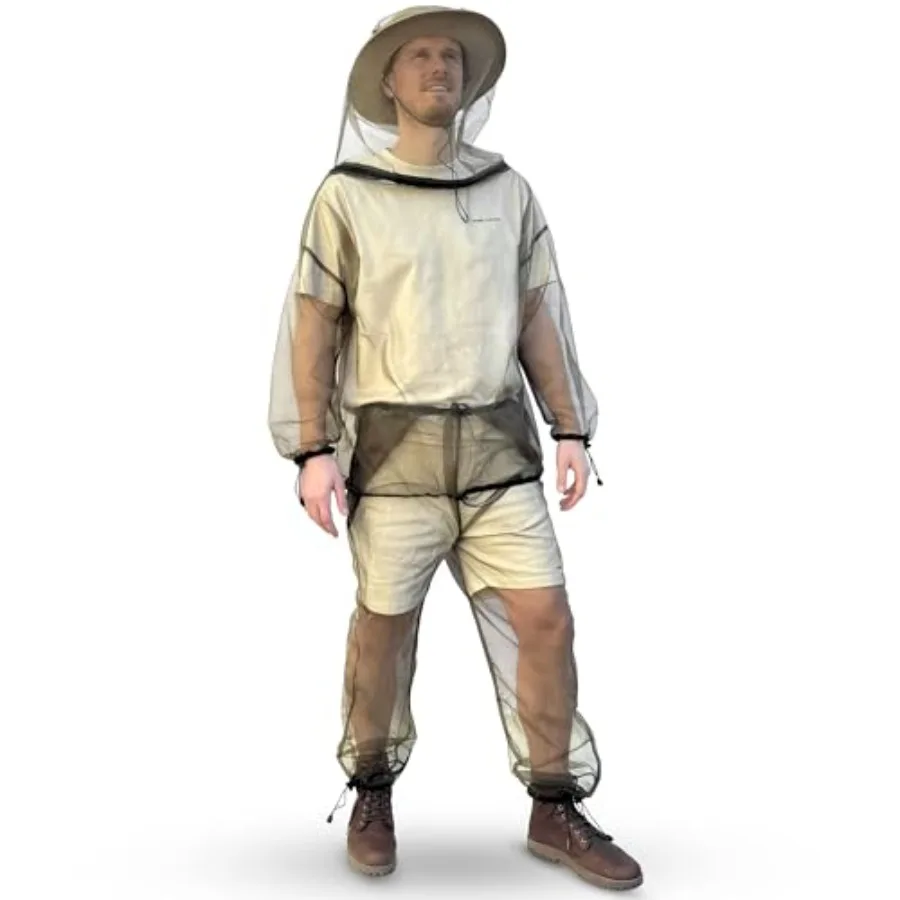 Mosquito Net Suit for Insect and Bug Protection - Jacket and Pants Netting - Outdoor Resistent Clothes for Men and Women
Mosquito Net Suit for Insect and Bug Protection - Jacket and Pants Netting - Outdoor Resistent Clothes for Men and Women