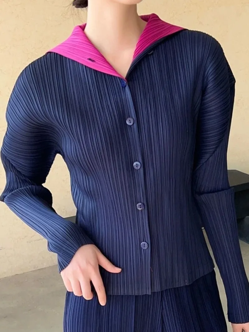 New 2026 Spring High-End Colorblock Lapel Women's Pleated Short Coat Casual Versatile Single Breasted Jackets 2QOKS
New 2026 Spring High-End Colorblock Lapel Women's Pleated Short Coat Casual Versatile Single Breasted Jackets 2QOKS