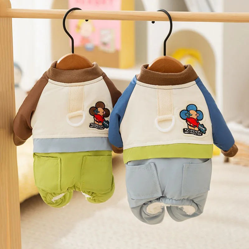 Cartoon Embroidery Pet Down Coat Puppy Clashing Colours Casual Four Legs Sports Cotton Coat Thickened Warm Teddy Winter Clothing
Cartoon Embroidery Pet Down Coat Puppy Clashing Colours Casual Four Legs Sports Cotton Coat Thickened Warm Teddy Winter Clothing