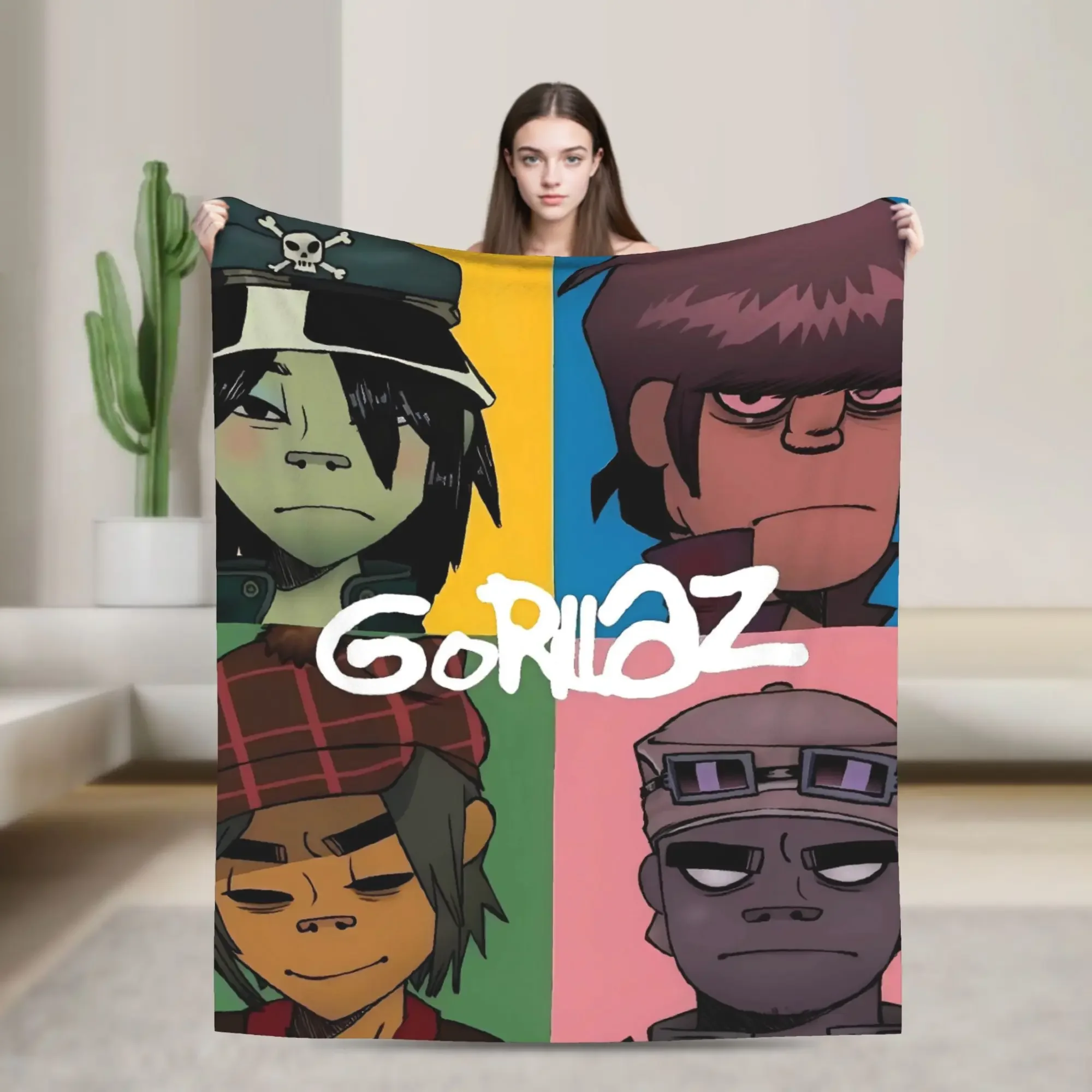 Music Band G-gorillazs Blanket Decorative Flannel Throw Blanket For Home Decor Super Soft Custom Quality Bedspread Gift
Music Band G-gorillazs Blanket Decorative Flannel Throw Blanket For Home Decor Super Soft Custom Quality Bedspread Gift