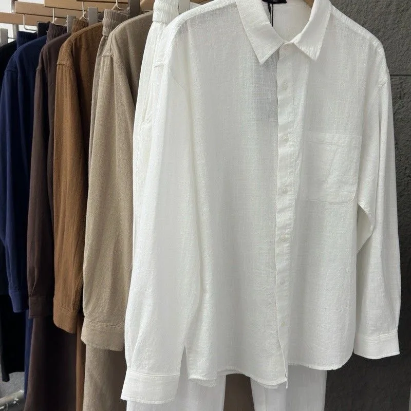 Men's Long Sleeve Shirt And Pants Set Cotton Linen Pure Color Spring New Style Two Pieces Casual Wear Summer Season
Men's Long Sleeve Shirt And Pants Set Cotton Linen Pure Color Spring New Style Two Pieces Casual Wear Summer Season