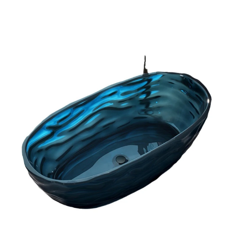 Water ripple transparent bathtub, artificial stone resin colored crystal Internet celebrity, bathtub hotel bath tub
Water ripple transparent bathtub, artificial stone resin colored crystal Internet celebrity, bathtub hotel bath tub