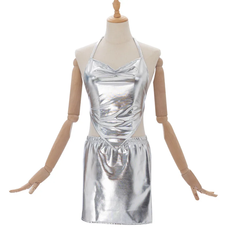 Role Playing Jackson Dance Partner Silver Metal Backless Camisole Dress Dancer Costume Sexy Bright Face Neck Hanging Costume
Role Playing Jackson Dance Partner Silver Metal Backless Camisole Dress Dancer Costume Sexy Bright Face Neck Hanging Costume