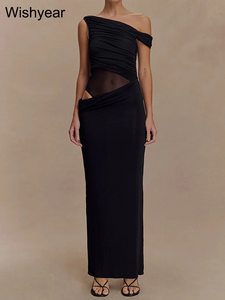 Wishyear Summer Sleeveless Split Night Club Party Long Dress Women Elegant Birthday Prom One Shoulder Slinky Black Maxi Dresses
Wishyear Summer Sleeveless Split Night Club Party Long Dress Women Elegant Birthday Prom One Shoulder Slinky Black Maxi Dresses