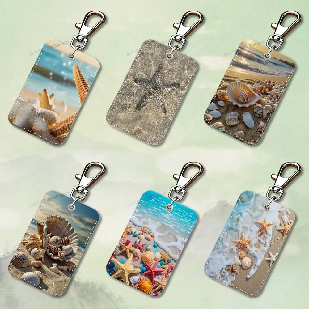 Beach Art Shells Starfish Custom Access Card Case Leather Card Holder Keychain Key Ring Transportation Card Case Gifts
Beach Art Shells Starfish Custom Access Card Case Leather Card Holder Keychain Key Ring Transportation Card Case Gifts