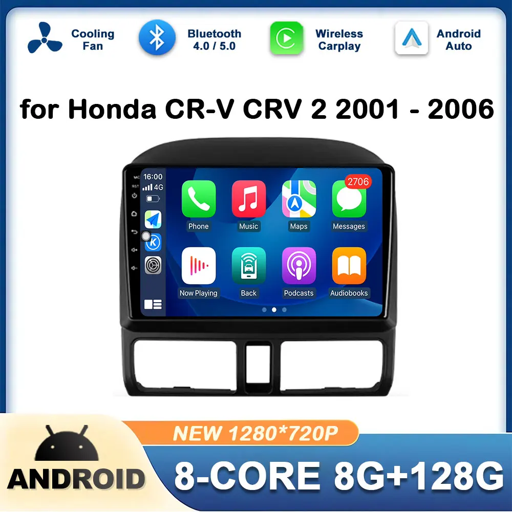 Car Radio Audio Player Autoradio for Honda CR-V CRV 2 2001 2002- 2006 2.5D Touch Screen DSP Stereo Accessories Head Unit WIFI 4G
Car Radio Audio Player Autoradio for Honda CR-V CRV 2 2001 2002- 2006 2.5D Touch Screen DSP Stereo Accessories Head Unit WIFI 4G
