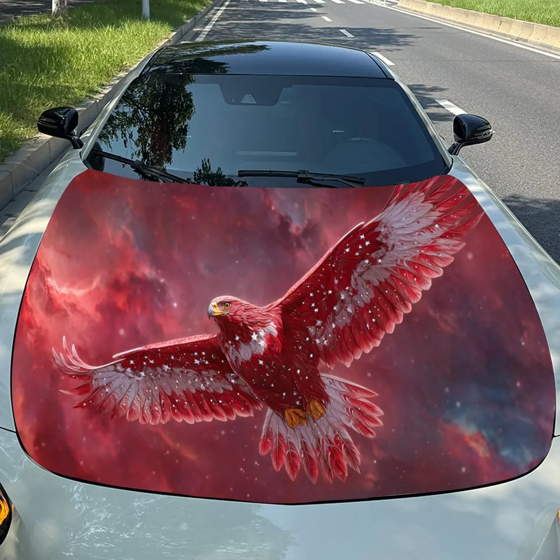 Наклейки на капот автомобиля Red Eagle — самоклеящаяся, водонепроницаемая и прочная виниловая пленка, украшение и защита вашего автомобиля, подходят для всех автомобилей
Наклейки на капот автомобиля Red Eagle — самоклеящаяся, водонепроницаемая и прочная виниловая пленка, украшение и защита вашего автомобиля, подходят для всех автомобилей