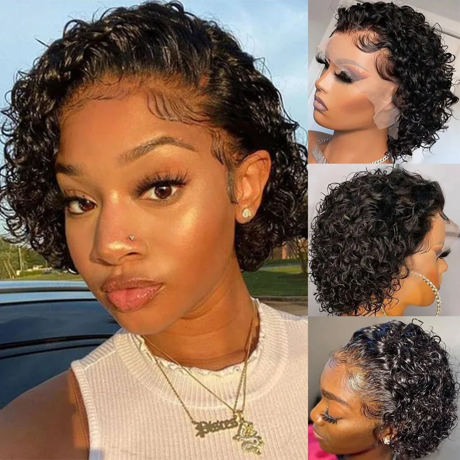 Curly Human Hair Wig Short Bob Wig Lace Front Human Hair Wigs 13X1 T Part Lace Wig Deep Wave Pixie Cut Wigs
Curly Human Hair Wig Short Bob Wig Lace Front Human Hair Wigs 13X1 T Part Lace Wig Deep Wave Pixie Cut Wigs