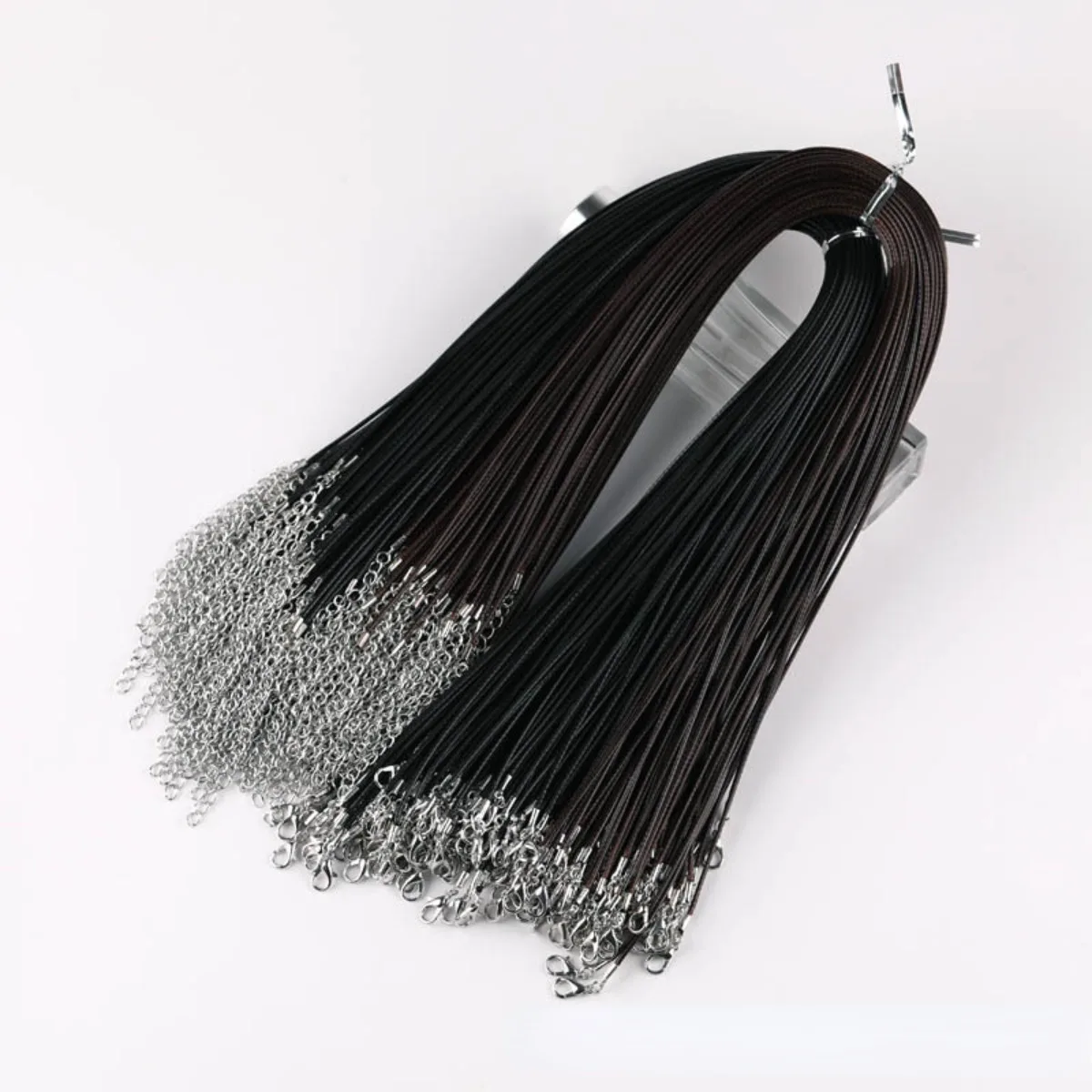 2mm Black Korean Wax Rope Necklace DIY Accessories Material Pendant Leather Rope Lobster Buckle Extension Chain
2mm Black Korean Wax Rope Necklace DIY Accessories Material Pendant Leather Rope Lobster Buckle Extension Chain