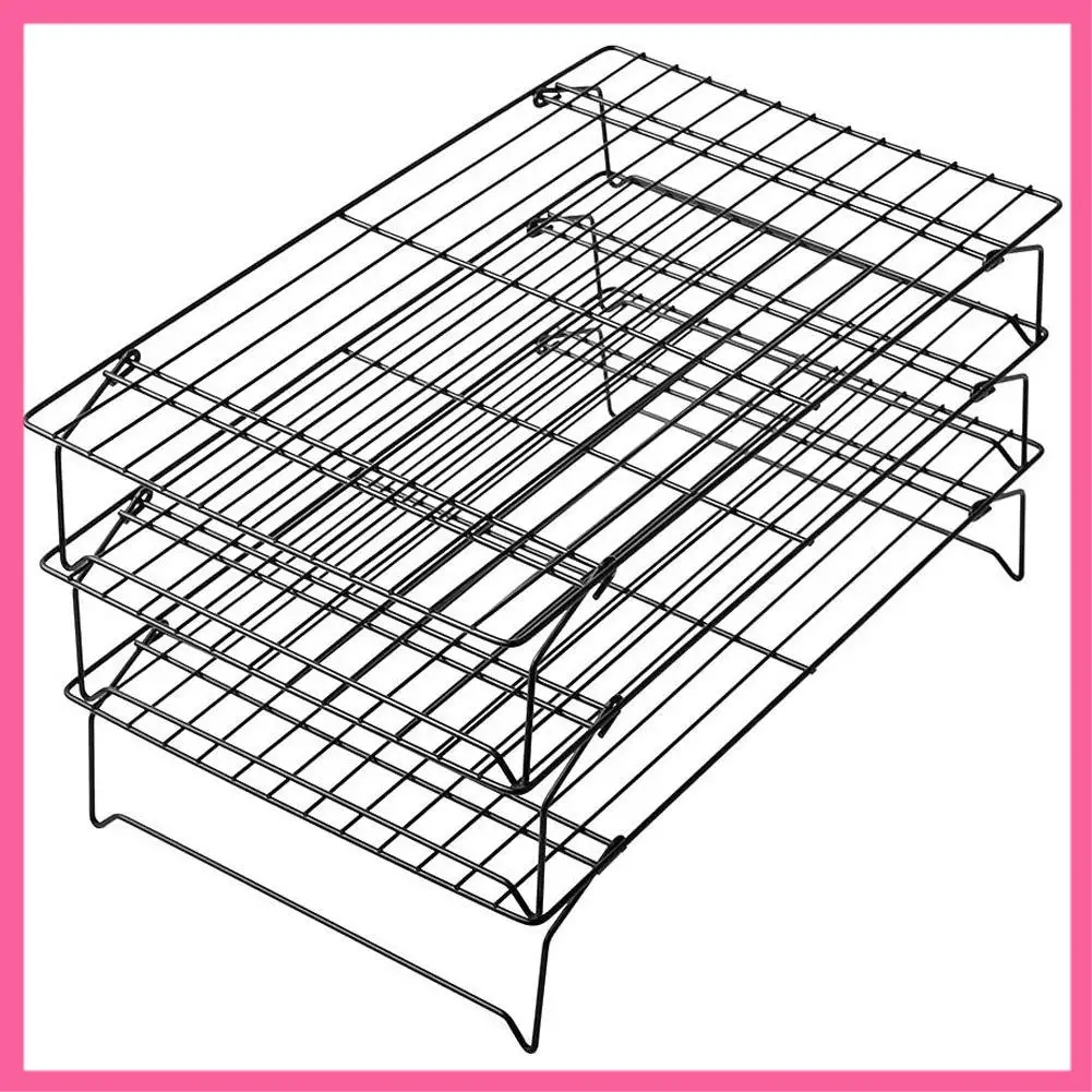 ABNM Grade 3Tier Cooling Rack Stackable Cooling Racks For Cookies Thick-Wire Kitchen Baking Rack Legs
ABNM Grade 3Tier Cooling Rack Stackable Cooling Racks For Cookies Thick-Wire Kitchen Baking Rack Legs
