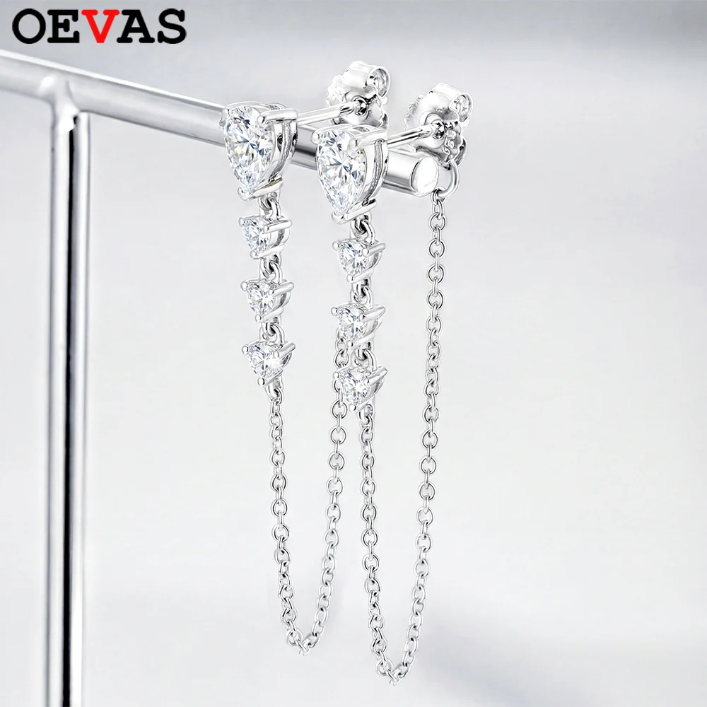 OEVAS 1.36ct Pear Cut Moissanite Earrings for Women 100% S925 Silver Waterdrop Tassel Earrings Certified Wedding Fine Jewelry
OEVAS 1.36ct Pear Cut Moissanite Earrings for Women 100% S925 Silver Waterdrop Tassel Earrings Certified Wedding Fine Jewelry