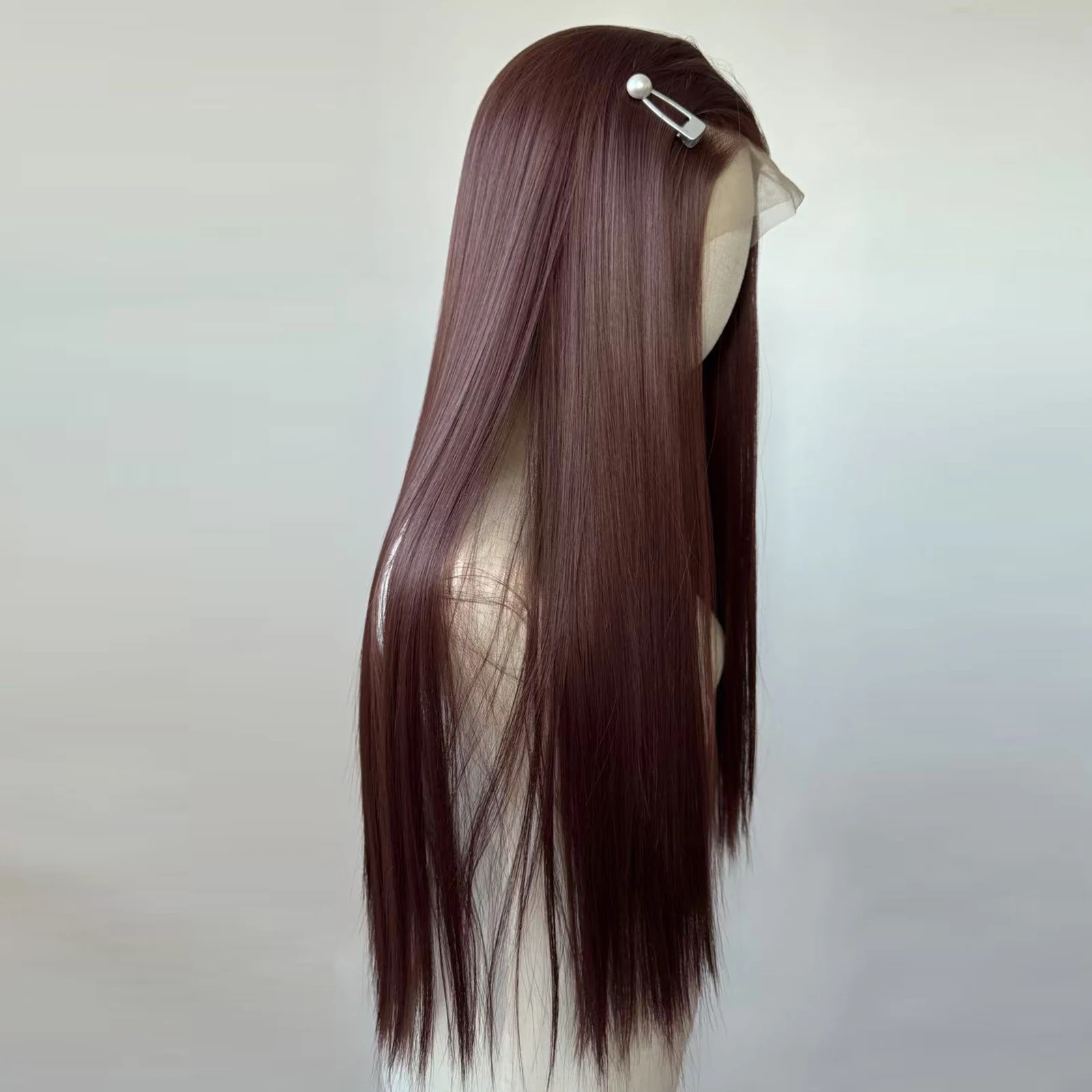 Reddish Brown Synthetic Lace Front Wig Long Straight Lace Front Synthetic Wig Pre Plucked Heat Resistant Hair Daily Wear Cosplay
Reddish Brown Synthetic Lace Front Wig Long Straight Lace Front Synthetic Wig Pre Plucked Heat Resistant Hair Daily Wear Cosplay