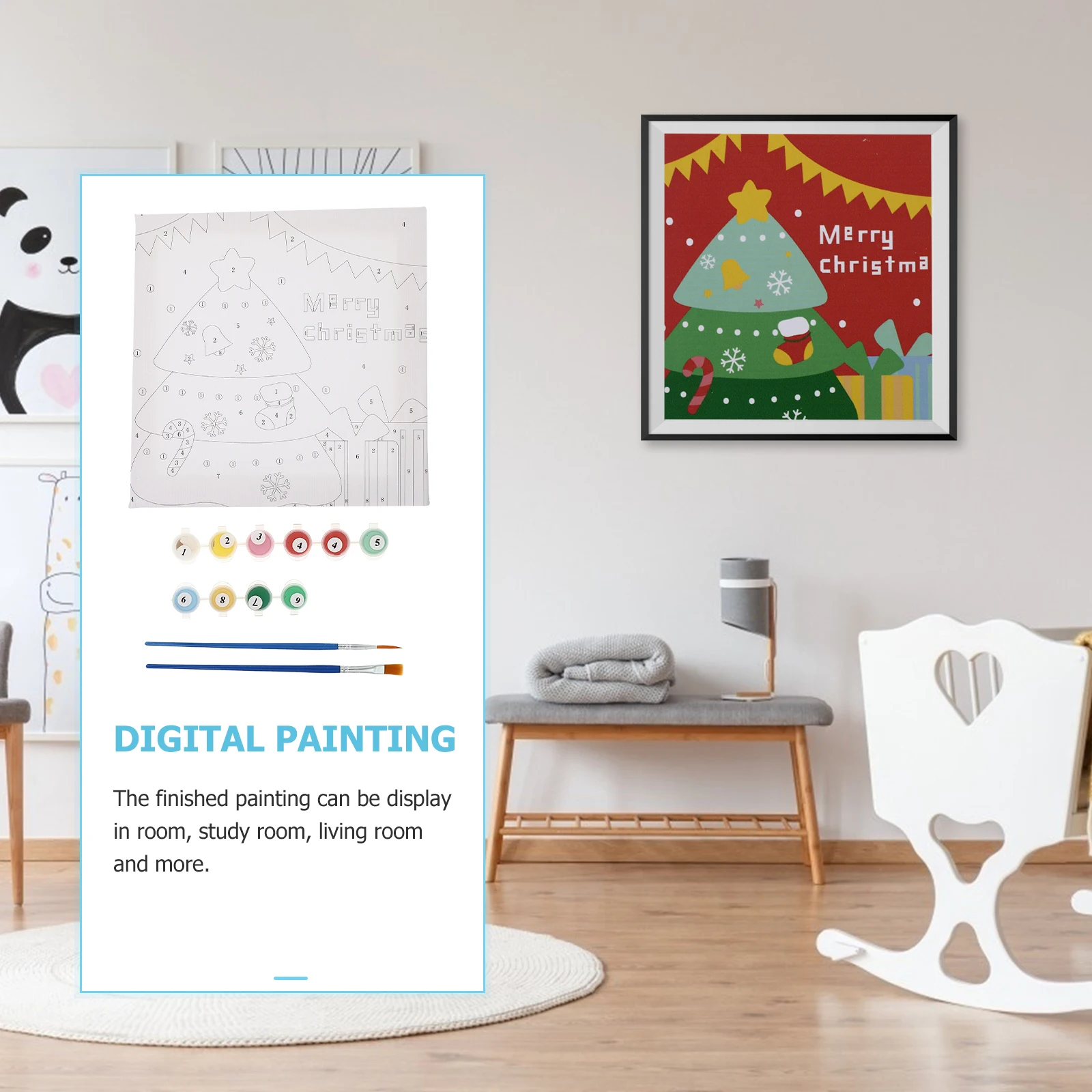 1 Box Christmas Number Oil Painting DIY Digital Kit for Kids Beginners with Premium Cotton Canvas Perfect for Home Decor Gift
1 Box Christmas Number Oil Painting DIY Digital Kit for Kids Beginners with Premium Cotton Canvas Perfect for Home Decor Gift