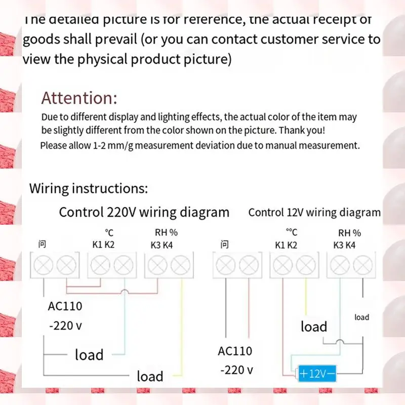 ABGN W1212 цифровой регулятор температуры и влажности таймер SHT20 датчик зонд для инкубатора аквариумный термостат гигростат 
ABGN W1212 цифровой регулятор температуры и влажности таймер SHT20 датчик зонд для инкубатора аквариумный термостат гигростат