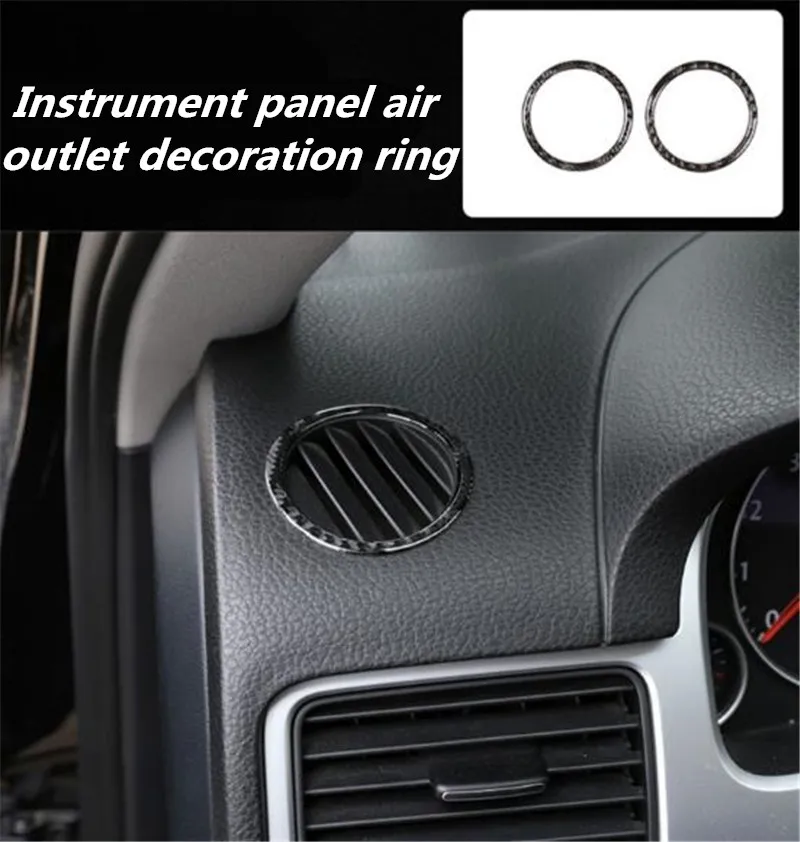 2pcs/lot Car stickers Epoxy Carbon Fiber Instrument panel air outlet decoration ring for 2011-2018 Volkswagen VW Touareg
2pcs/lot Car stickers Epoxy Carbon Fiber Instrument panel air outlet decoration ring for 2011-2018 Volkswagen VW Touareg