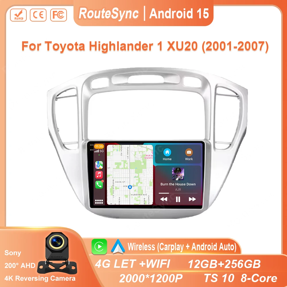 For Toyota Highlander 1 XU20 2001-2007 Multimedia Video Player Navigation Stereo DVD Head Unit Android Car Radio 4G BT No 2 Din
For Toyota Highlander 1 XU20 2001-2007 Multimedia Video Player Navigation Stereo DVD Head Unit Android Car Radio 4G BT No 2 Din