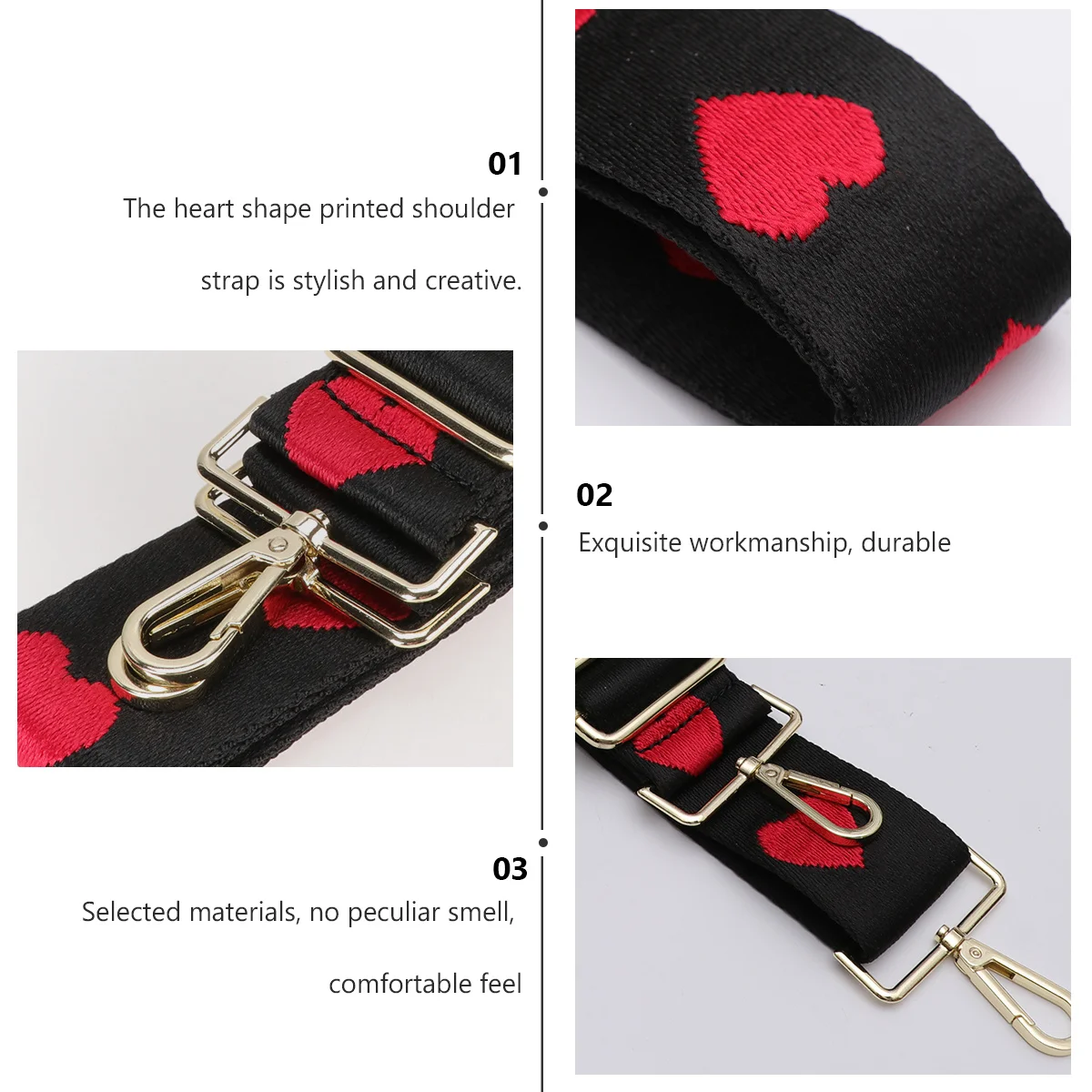 1Pcs Wide Shoulder Strap for Bag Heart Print Adjustable Canvas Crossbody Belt Stylish Replacement Purse Strap Shoulder Belt
1Pcs Wide Shoulder Strap for Bag Heart Print Adjustable Canvas Crossbody Belt Stylish Replacement Purse Strap Shoulder Belt