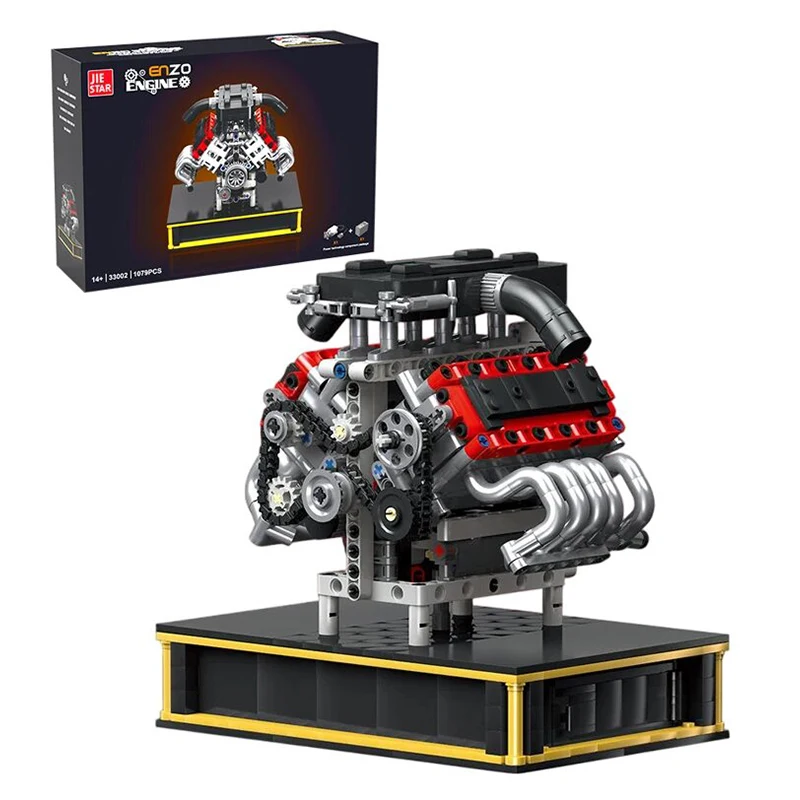 1123PCS V8 Engine Building Blocks Model Set MOC Machine Small Particle Part Technocal Bricks Creative Educational Kids Toys Gift
1123PCS V8 Engine Building Blocks Model Set MOC Machine Small Particle Part Technocal Bricks Creative Educational Kids Toys Gift