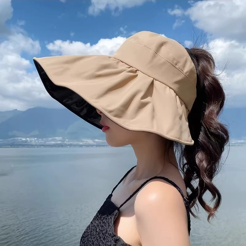Empty Top Wide Brim Foldable Sun Hat for Women Spring Summer Anti UV Sunscreen Bucket Hat Girl Outdoor Hiking Fishing Beach Caps 26 S74dbac67f14049dfa9a616f1773d149fX