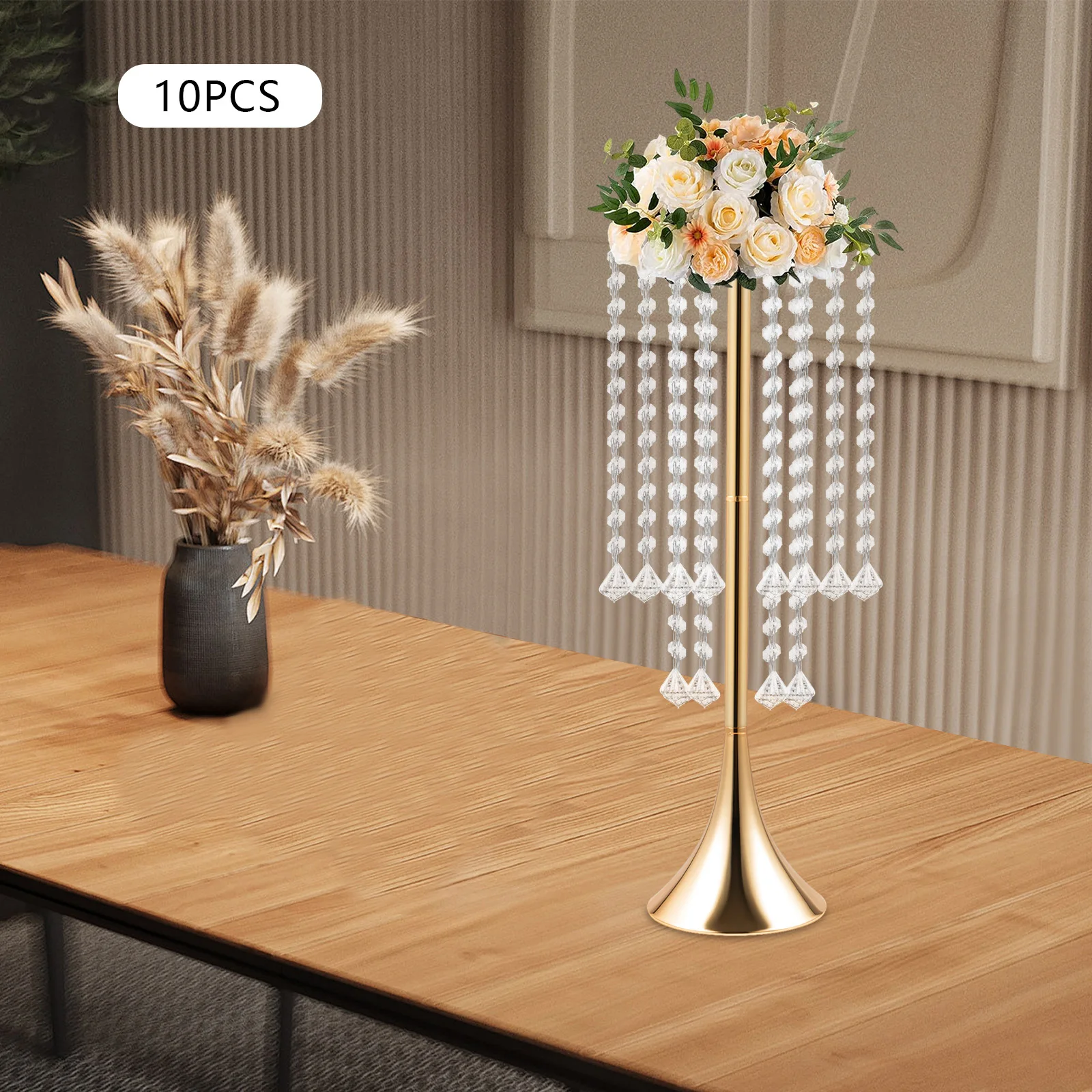 10Pcs Elegant Tall Metal Floral Display Stand Dual-purpose Floor & Tabletop Wedding Centerpiece Vase Stable Base Anti-rust Iron Flower Arrangement Holder Romantic Decor Rack For Wedding Banquet Birthday Party Event Table Aisle Ornament
10Pcs Elegant Tall Metal Floral Display Stand Dual-purpose Floor & Tabletop Wedding Centerpiece Vase Stable Base Anti-rust Iron Flower Arrangement Holder Romantic Decor Rack For Wedding Banquet Birthday Party Event Table Aisle Ornament