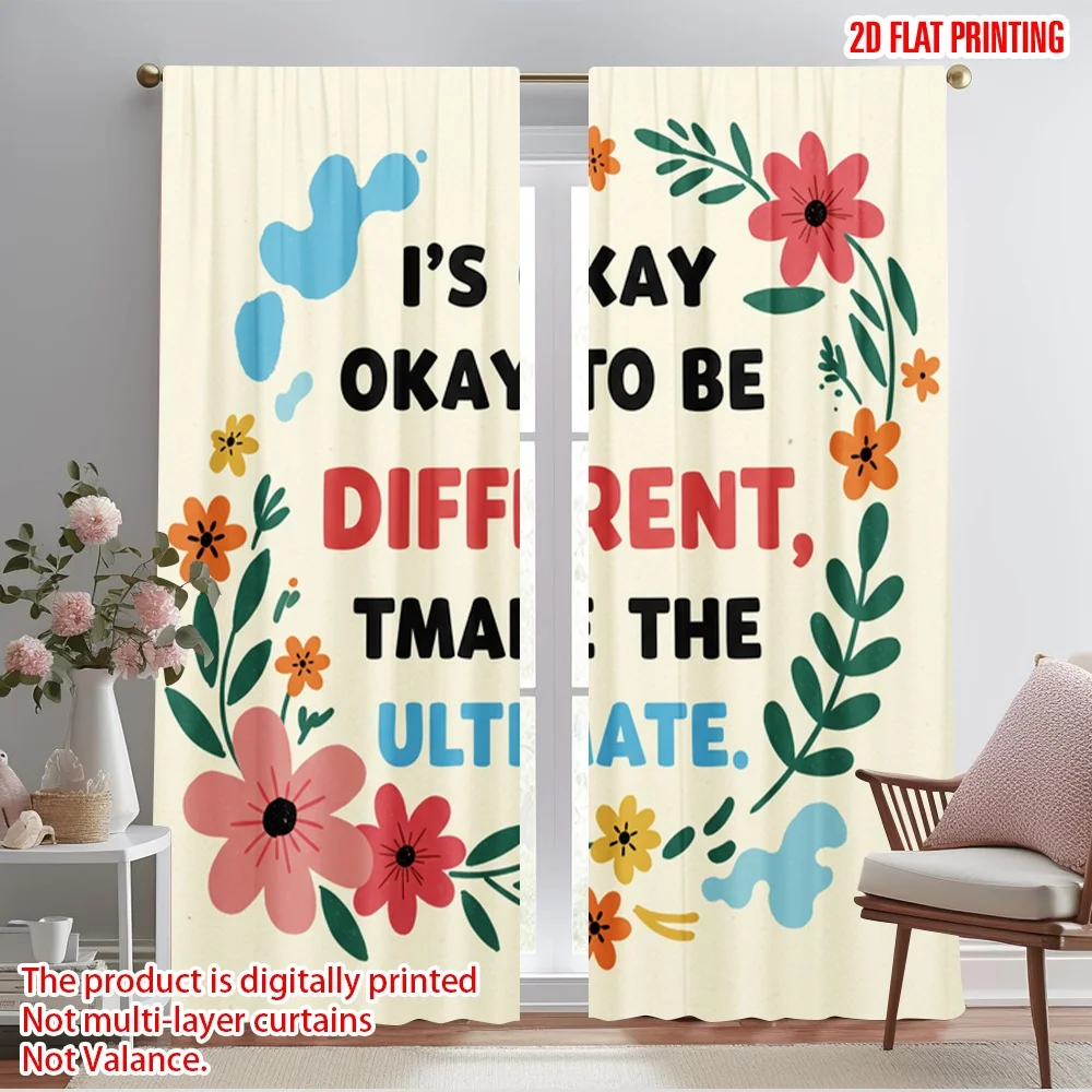 2pcs 2D flat printing Party Curtains It's Okay To Be Different Polyester Fabric Without Electricity Festive Holiday Use for
2pcs 2D flat printing Party Curtains It's Okay To Be Different Polyester Fabric Without Electricity Festive Holiday Use for