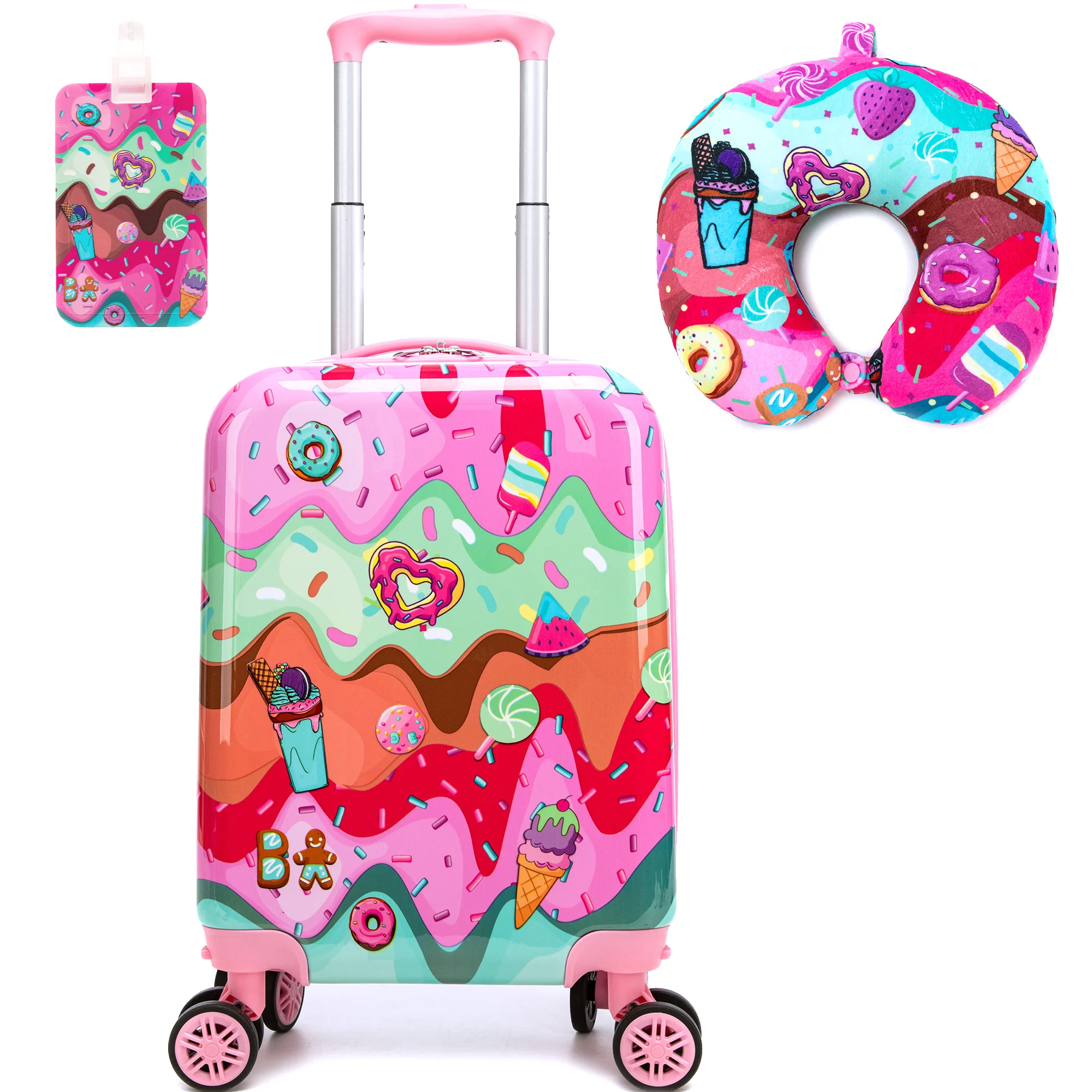 Kid's Luggage Set 2 Piece Suitcase Set Hardside Luggage with Spinner Wheels Girls Carry on Toddler Travel Rolling Suitcase
Kid's Luggage Set 2 Piece Suitcase Set Hardside Luggage with Spinner Wheels Girls Carry on Toddler Travel Rolling Suitcase
