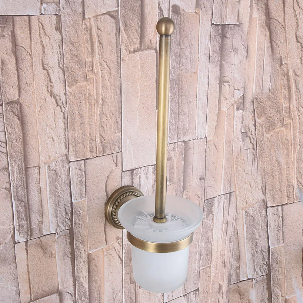 Wall Mounted Bathroom Toilet Brush Holder, Antique Brass Color, With Glass Cup Cleaning Tools Toilet Bowl Brush Set Nba267
Wall Mounted Bathroom Toilet Brush Holder, Antique Brass Color, With Glass Cup Cleaning Tools Toilet Bowl Brush Set Nba267