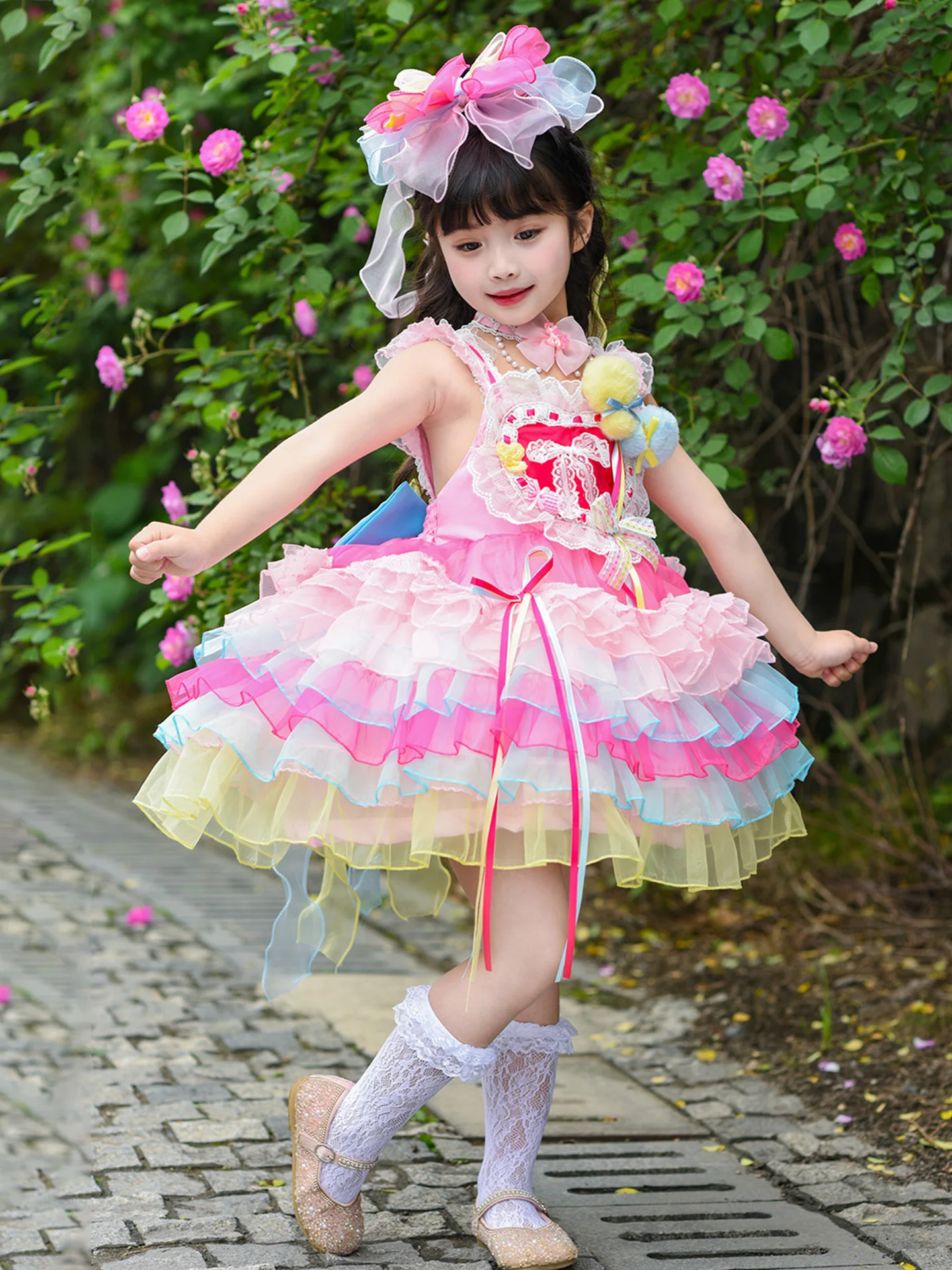 Lolita Princess Skirt Dress Rainbow Strap Birthday One Year Old Girl's Puffy Sleeve Breathable Comfortable Loose Fit A-Line D...
Lolita Princess Skirt Dress Rainbow Strap Birthday One Year Old Girl's Puffy Sleeve Breathable Comfortable Loose Fit A-Line D...