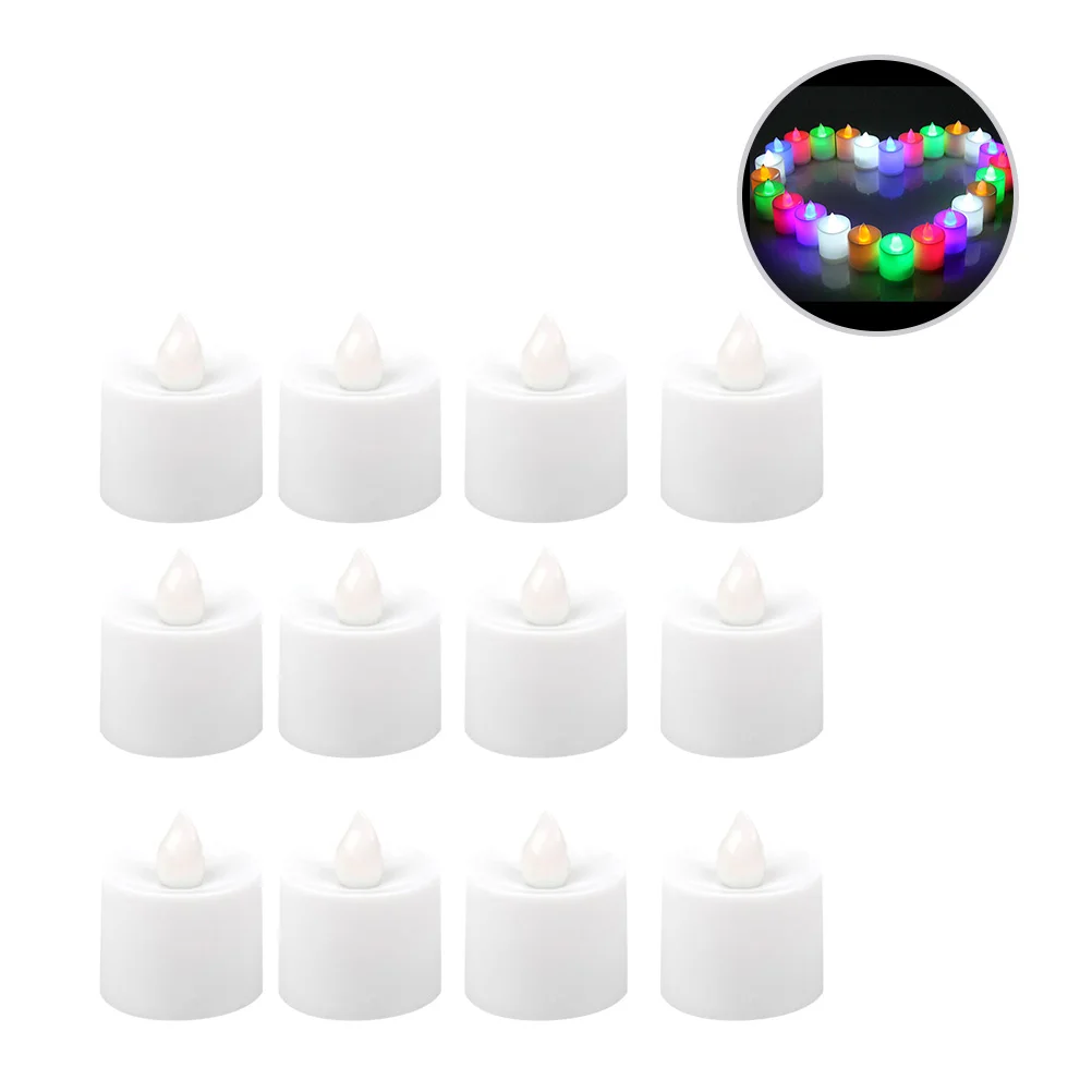 12pcs LED Simulation Candles Electronic Flameless Tealight Romantic Decor for Bar Home Cafe (Random Color)
12pcs LED Simulation Candles Electronic Flameless Tealight Romantic Decor for Bar Home Cafe (Random Color)