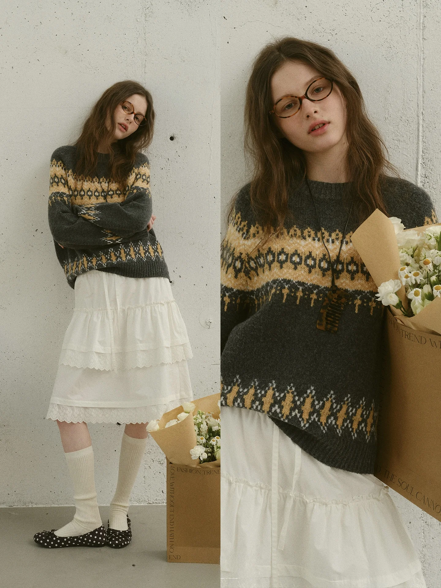 Relez Color Block Knitted Sweater Women's Casual round Neck Pullover Spring Fashionable Geometric Pattern Polyester Blend
Relez Color Block Knitted Sweater Women's Casual round Neck Pullover Spring Fashionable Geometric Pattern Polyester Blend