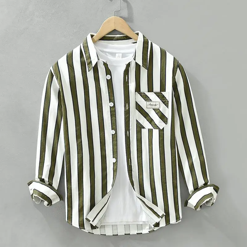 Handsome Striped Long Swedish Shirt Men's Top Non-iron Treatment Resistant to Deformation Summer 2015 Collection Inner Wear
Handsome Striped Long Swedish Shirt Men's Top Non-iron Treatment Resistant to Deformation Summer 2015 Collection Inner Wear