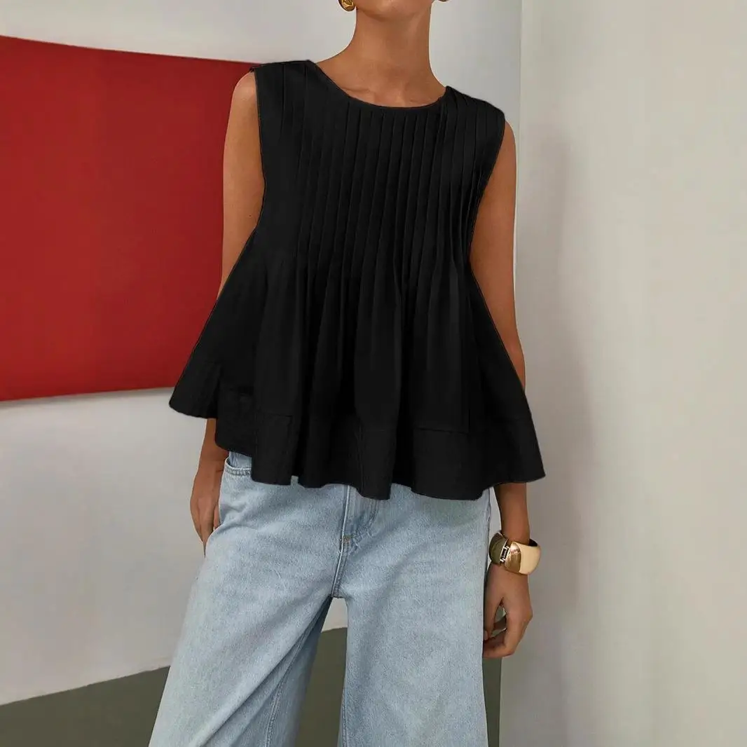 Summer Salt Series Women's Faionable Svel Pleated Skirt irt Top Ele Versatile Folded Hem PU Material Thin Model
Summer Salt Series Women's Faionable Svel Pleated Skirt irt Top Ele Versatile Folded Hem PU Material Thin Model