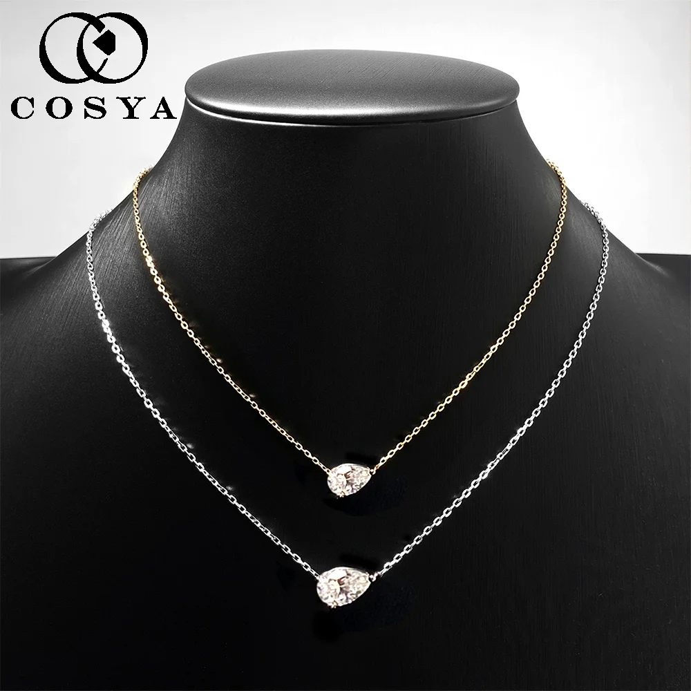 COSYA 1/2/3CT Pear Cut Moissanite Necklace for Women 100% 925 Silver East West Solitaire Waterdrop Diamond Wedding Fine Jewelry
COSYA 1/2/3CT Pear Cut Moissanite Necklace for Women 100% 925 Silver East West Solitaire Waterdrop Diamond Wedding Fine Jewelry