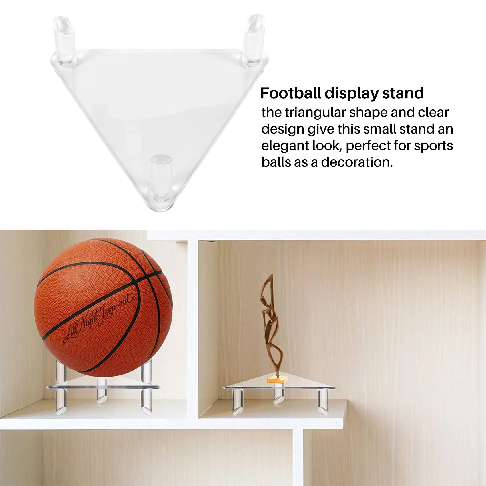 【Supernew】Acrylic Ball Stand - Holds Footballs, Basketballs, Volleyballs Or Soccer Balls - Display Stand Or Holder
【Supernew】Acrylic Ball Stand - Holds Footballs, Basketballs, Volleyballs Or Soccer Balls - Display Stand Or Holder