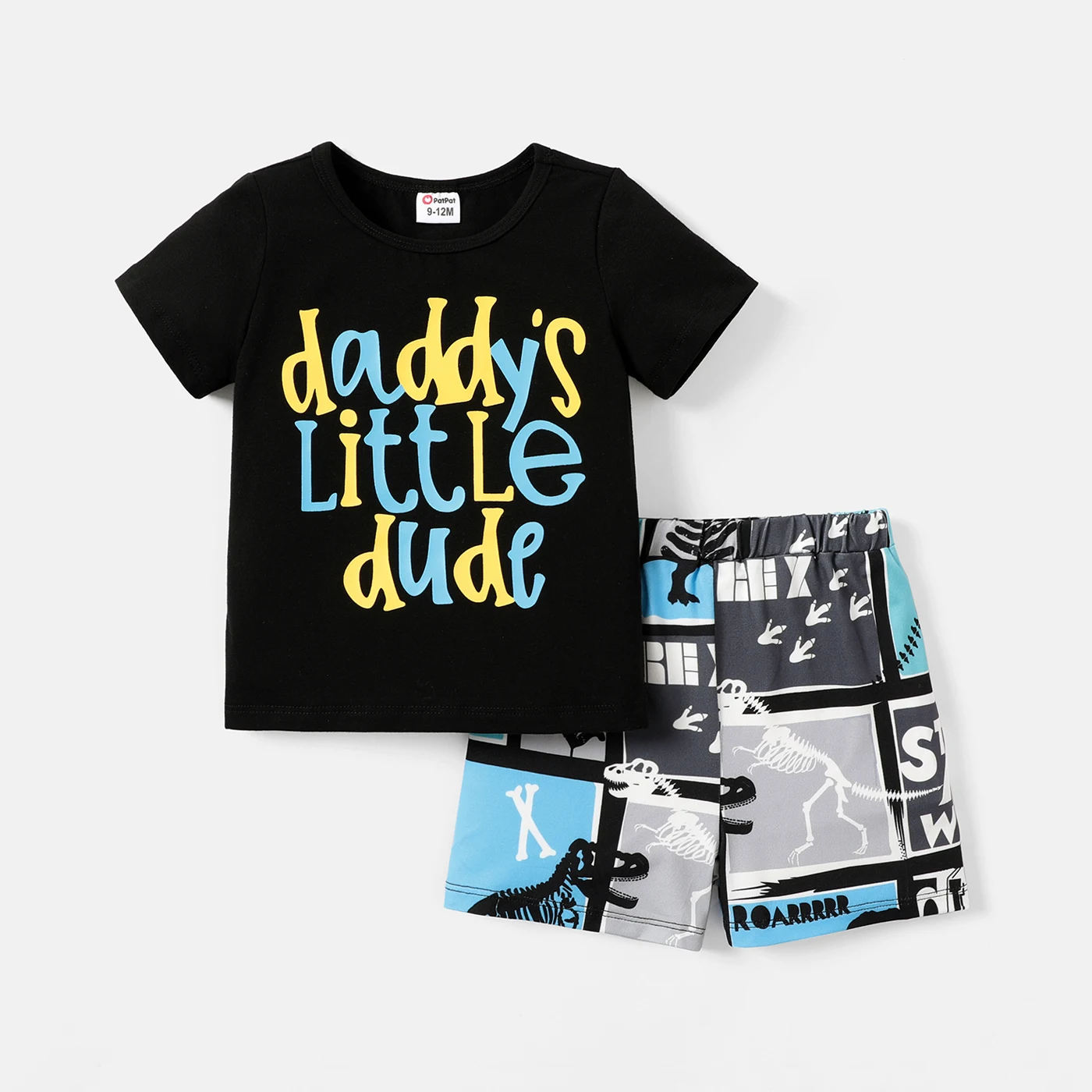 PatPat 2pcs Baby Boy Cotton Short-sleeve Letter Graphic Tee and Dinosaur Print Shorts Set
PatPat 2pcs Baby Boy Cotton Short-sleeve Letter Graphic Tee and Dinosaur Print Shorts Set