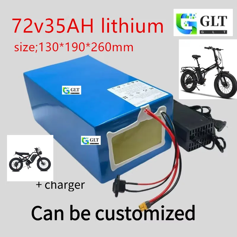 GLT 72v 35Ah lithium ion battery BMS 20S li battery for 2000w 3500w 7000w scooter inverter motorcycle +10A charger
GLT 72v 35Ah lithium ion battery BMS 20S li battery for 2000w 3500w 7000w scooter inverter motorcycle +10A charger