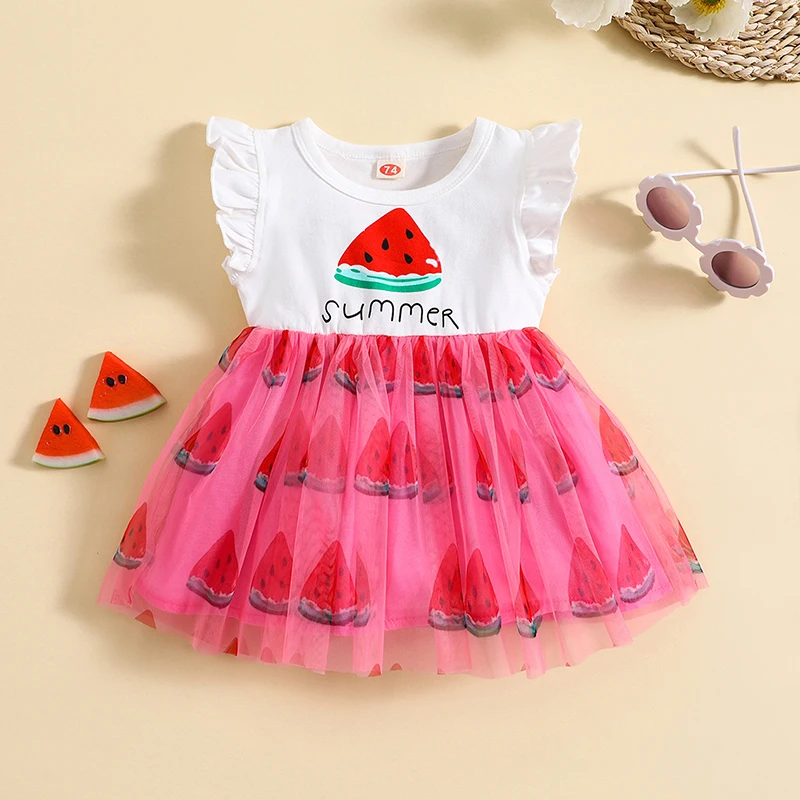 VISgogo Baby Girls Summer Dress Watermelon Print Mesh A-Line Princess Dress for Beach Party Cute Clothes
VISgogo Baby Girls Summer Dress Watermelon Print Mesh A-Line Princess Dress for Beach Party Cute Clothes