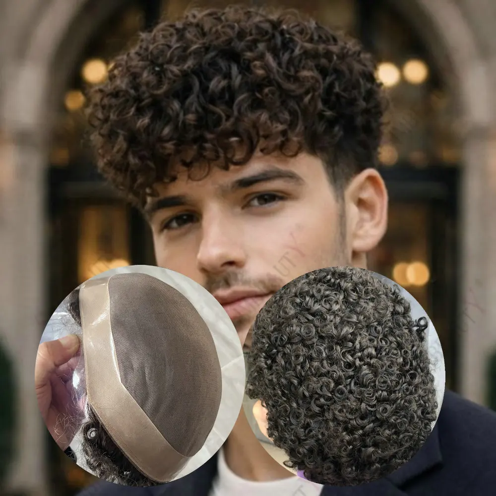 15mm/18mm Afro Curly Men Toupee Remy Human Hair Surper Durable Fine Mono NPU Capillary Prosthesis System 12mm Curly Hair Topper
15mm/18mm Afro Curly Men Toupee Remy Human Hair Surper Durable Fine Mono NPU Capillary Prosthesis System 12mm Curly Hair Topper