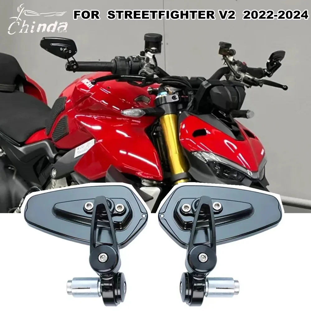 For DUCATI Streetfighter V2 Streetfighter V4 V4S V4R V4SP 2020-2024- Motorcycle Handlebar Mirror CNC Handlebar Rearview Mirror
For DUCATI Streetfighter V2 Streetfighter V4 V4S V4R V4SP 2020-2024- Motorcycle Handlebar Mirror CNC Handlebar Rearview Mirror
