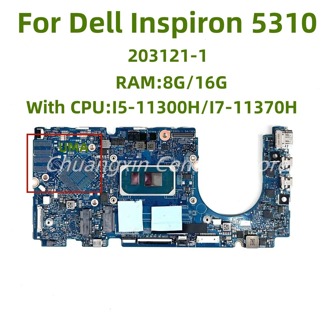 203121-1 подходит для материнской платы ноутбука Dell Inspiron 5310 с I5-11300H/I7-11370H CPU RAM: 8 ГБ/16 ГБ 100% тестирование
203121-1 подходит для материнской платы ноутбука Dell Inspiron 5310 с I5-11300H/I7-11370H CPU RAM: 8 ГБ/16 ГБ 100% тестирование