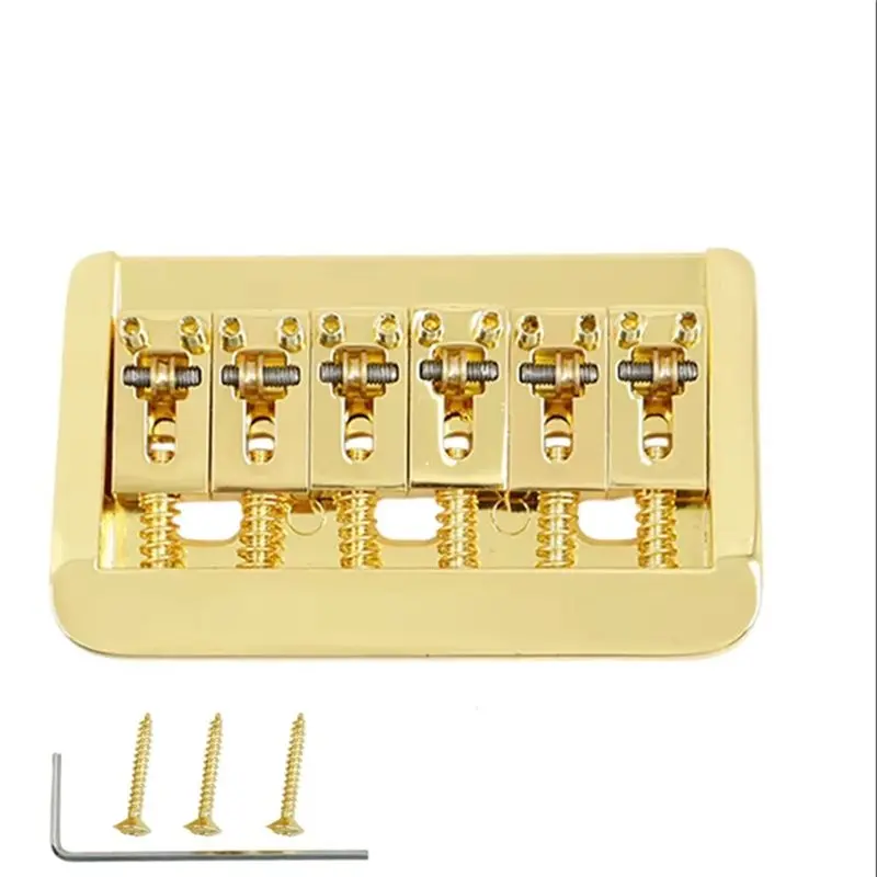 Guitar Fixed Bridge Replacement Part 6 String Roller Saddle Adjustable Electric Guitar Fixed Hardtail Bridge-AT20
Guitar Fixed Bridge Replacement Part 6 String Roller Saddle Adjustable Electric Guitar Fixed Hardtail Bridge-AT20