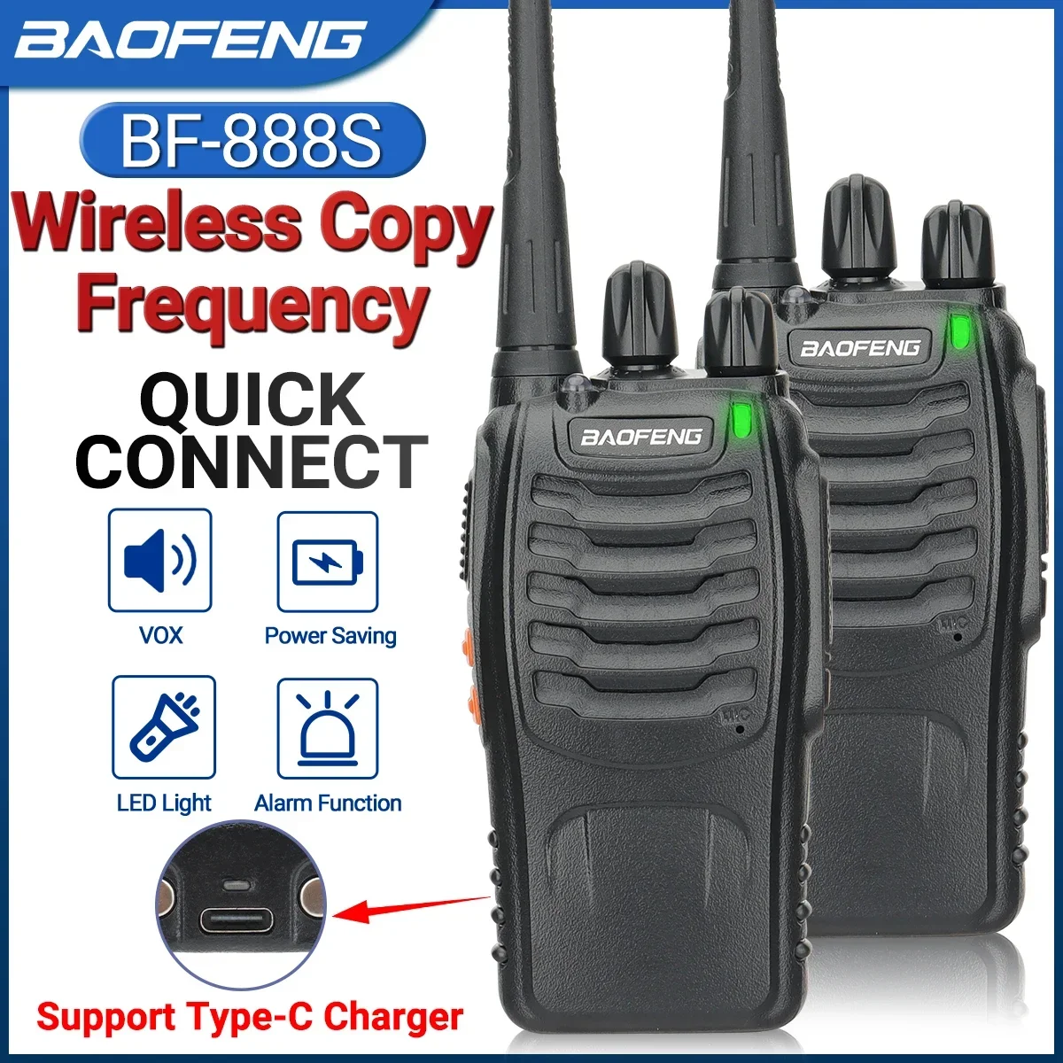 Baofeng BF-888S Pro Walkie Talkie Wireless Copy Frequency Long Range UHF 400-470MHz Portable Ham Two Way Radio for Hunting
Baofeng BF-888S Pro Walkie Talkie Wireless Copy Frequency Long Range UHF 400-470MHz Portable Ham Two Way Radio for Hunting