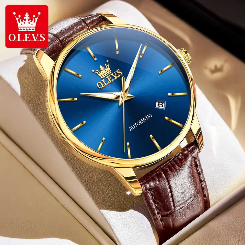 OLEVS 6725 Business Simple Men's Automatic Mechanical Watch Comfortable Leather Strap Waterproof Fashion Man Watch Date Luminous
OLEVS 6725 Business Simple Men's Automatic Mechanical Watch Comfortable Leather Strap Waterproof Fashion Man Watch Date Luminous