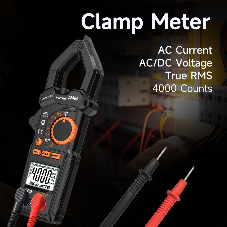 Aicevoos Digital Clamp Meter,600A AC Current,4000 Counts,AC/DC Voltage,Auto Rang,True RMS Multimeter Ammeter Tester Ohm NCV
Aicevoos Digital Clamp Meter,600A AC Current,4000 Counts,AC/DC Voltage,Auto Rang,True RMS Multimeter Ammeter Tester Ohm NCV