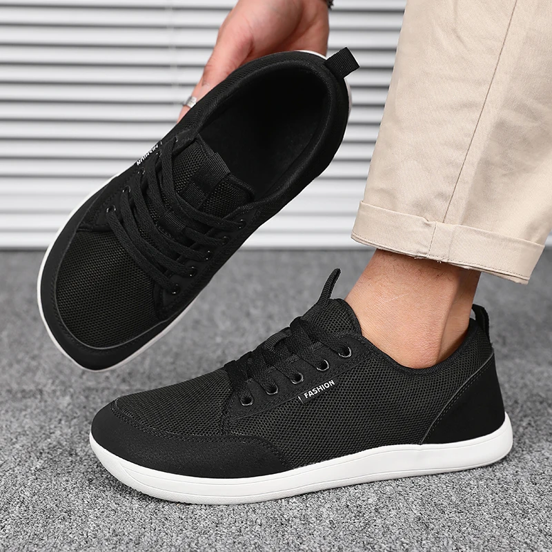 Summer Trend Sneakers Men's Shoes Wide Toe Breathable Barefoot Sports Hot Selling Fashionable Black Mesh Casual Walking Shoes
Summer Trend Sneakers Men's Shoes Wide Toe Breathable Barefoot Sports Hot Selling Fashionable Black Mesh Casual Walking Shoes