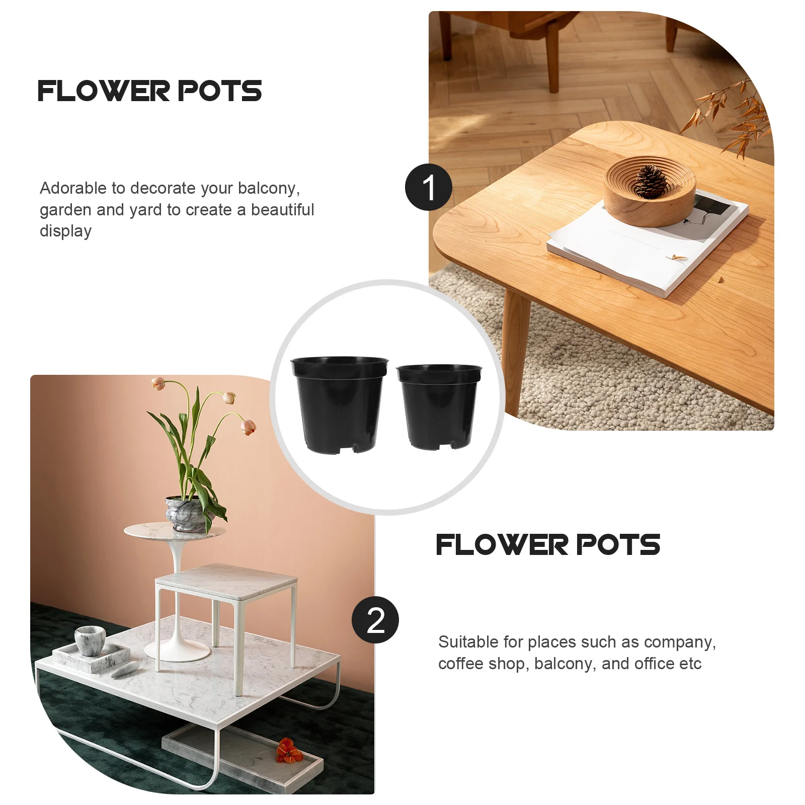 20Pcs Plastic Round Planter Pots Durable Gardening Nursery Pots for Succulent Bonsai Flower Plants Plant Starting Pot
20Pcs Plastic Round Planter Pots Durable Gardening Nursery Pots for Succulent Bonsai Flower Plants Plant Starting Pot