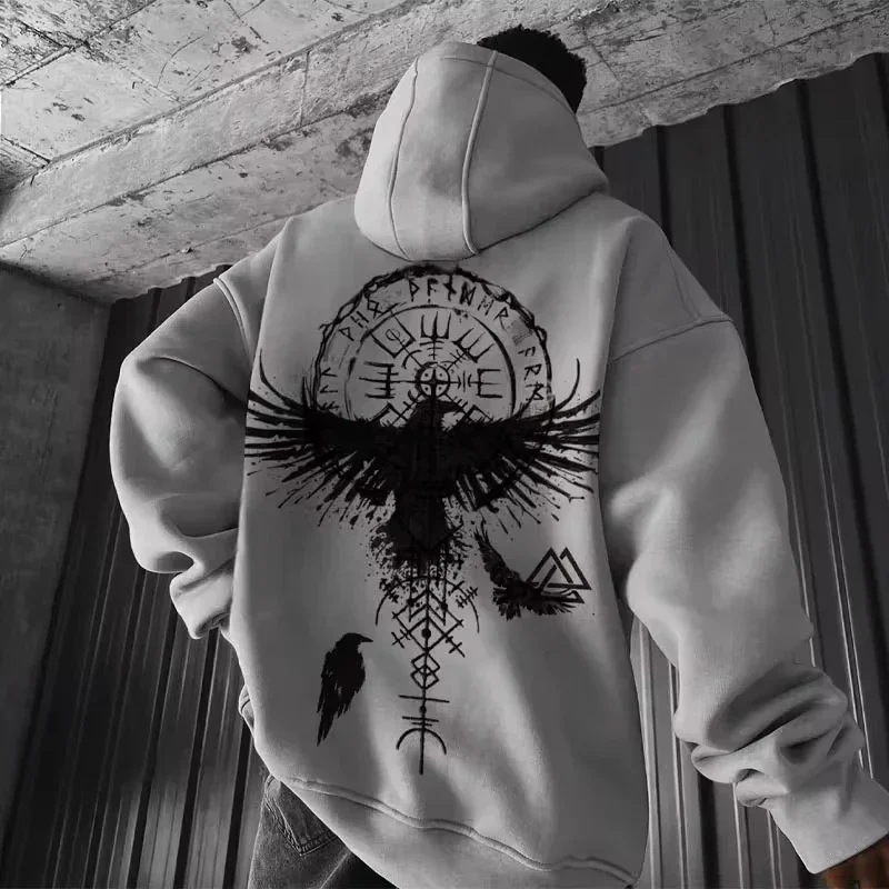 2025 Totem Viking Eagle Print Y2K Men Long-sleeve Hooded Sweatshirt Autumn Winter Daily Outdoor Casual Street Fashion Sportswear
2025 Totem Viking Eagle Print Y2K Men Long-sleeve Hooded Sweatshirt Autumn Winter Daily Outdoor Casual Street Fashion Sportswear
