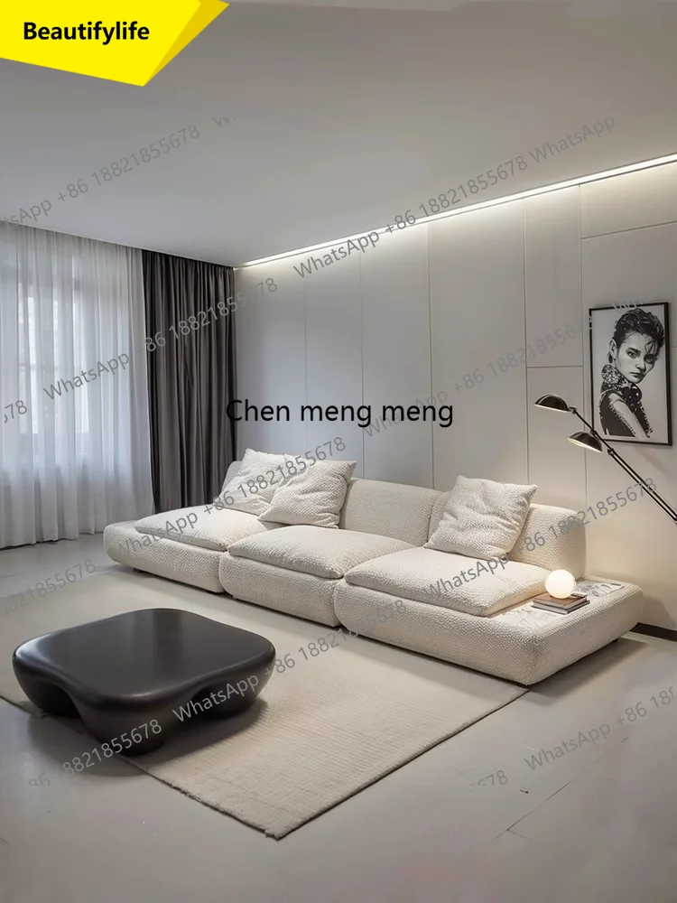 A13 Designer large flat layer cotton and linen fabric module corner L-shaped combination straight row special-shaped sofa
A13 Designer large flat layer cotton and linen fabric module corner L-shaped combination straight row special-shaped sofa