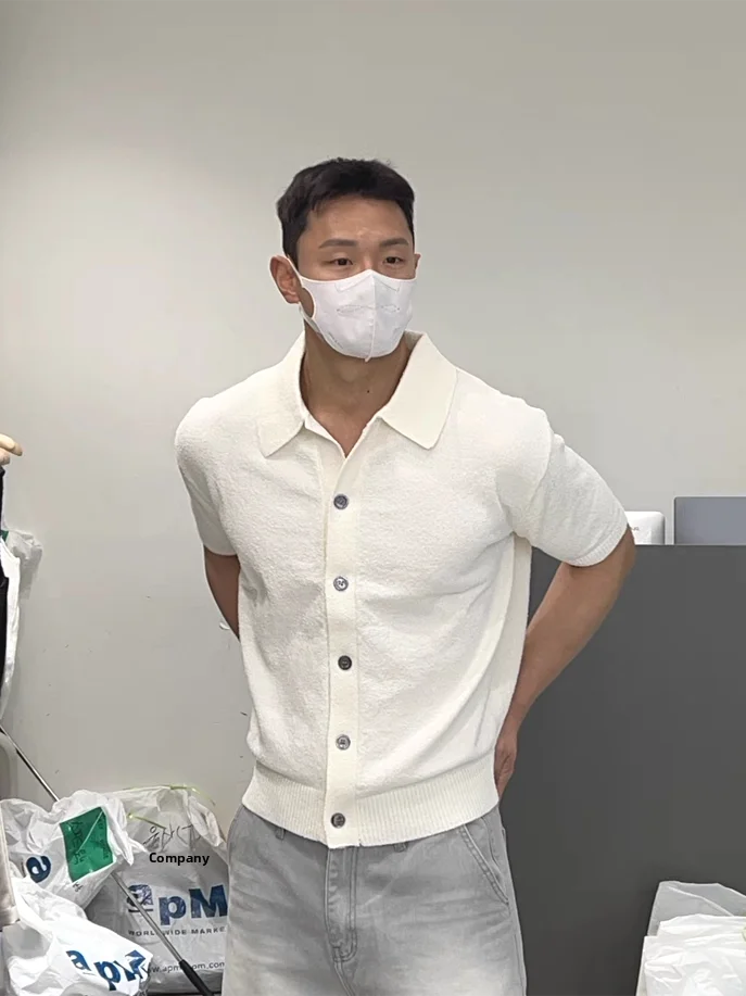 Korean Style Silk Matte Cotton Ice Silk Knitted Cardigan Men's Waist-Cinched Slim Sleeve Short Sleeve Shirt Cool Feeling Brea...
Korean Style Silk Matte Cotton Ice Silk Knitted Cardigan Men's Waist-Cinched Slim Sleeve Short Sleeve Shirt Cool Feeling Brea...